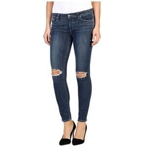 PAIGE Women's Verdugo Ankle Jeans Size 30 Donna Wash Distressed Stretch Denim